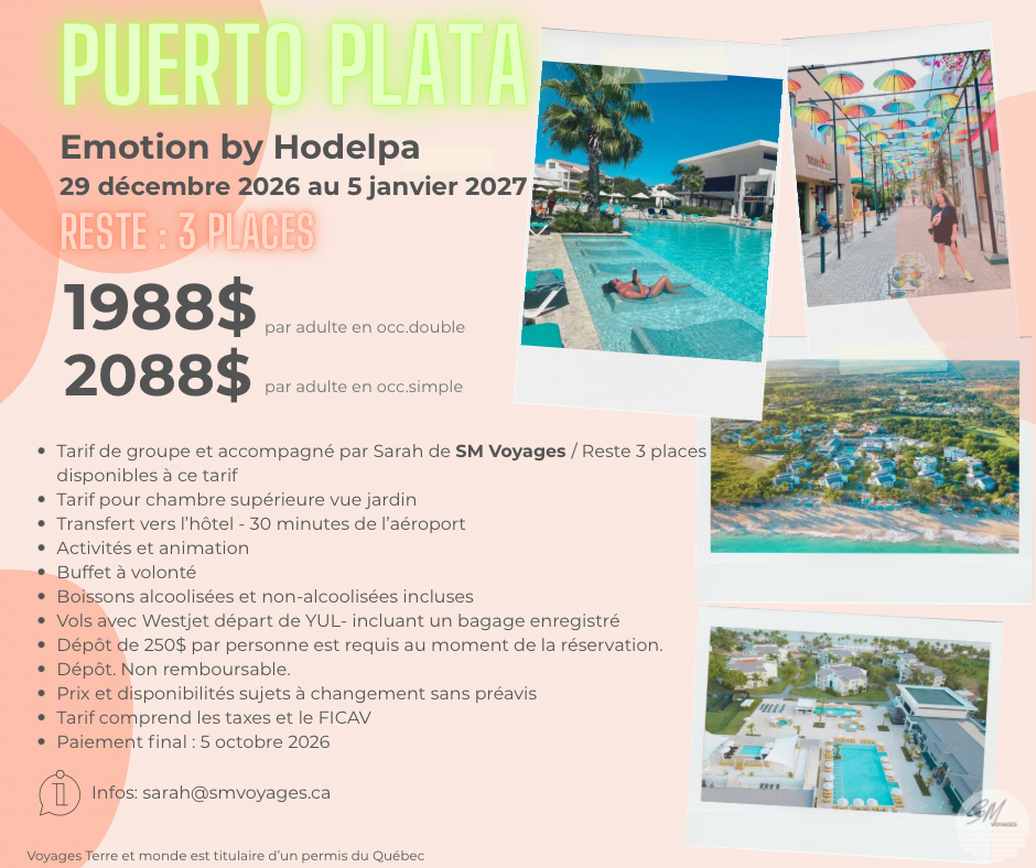 Forfait Puerto Plata — Emotion by Hodelpa